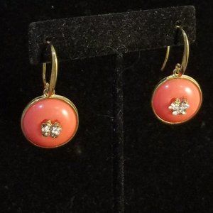 4/$15 👓 Sale Coral Colored Earrings  Sparkly Bows